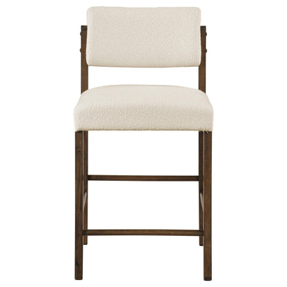  Coaster Furniture Kehoe 193939WAL Set of 2 Upholstered Counter Height Chair - Cream/Walnut IMAGE 5