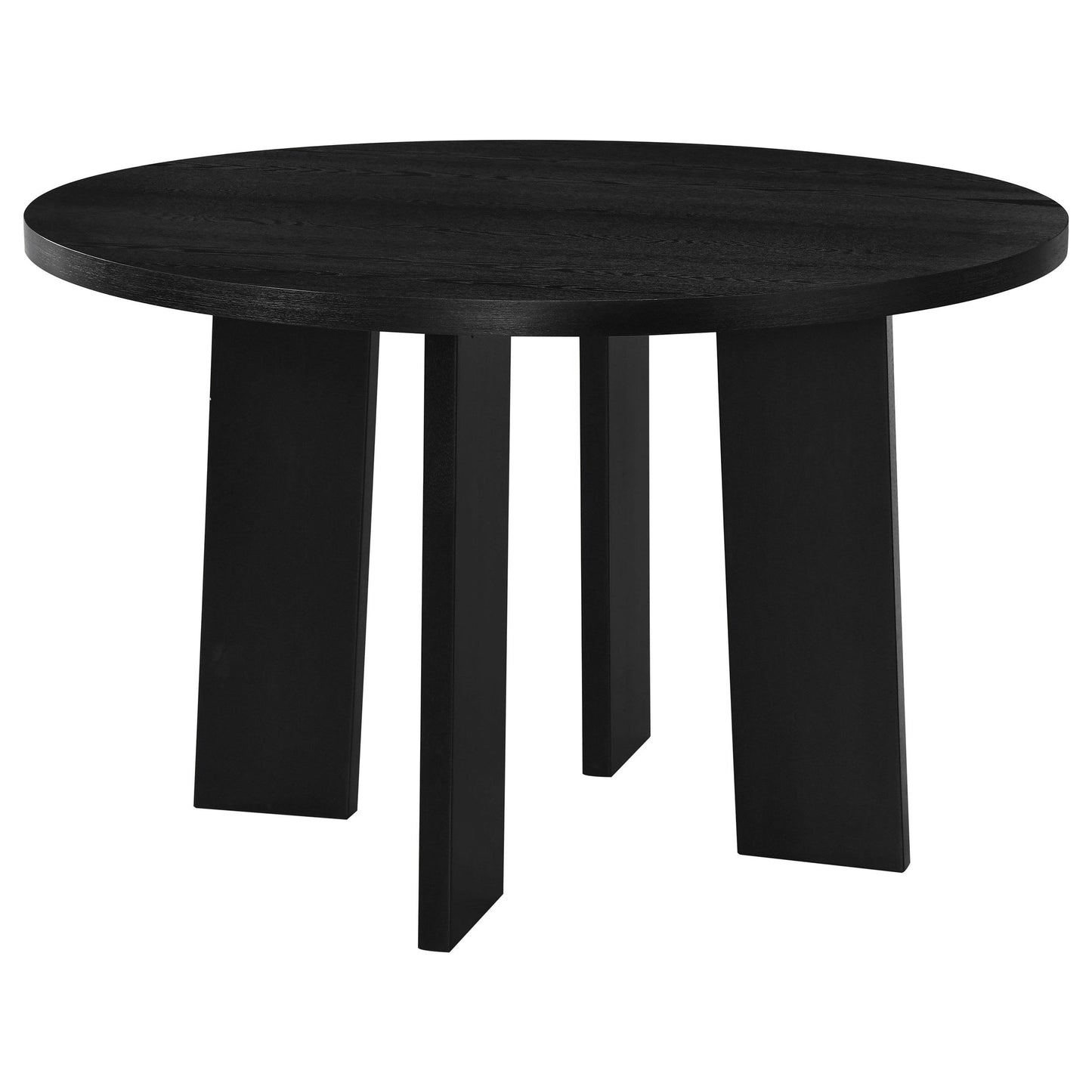  Coaster Furniture Strouse 193940BLK 47-inch Round Wood Dining Room Table - Black IMAGE 1