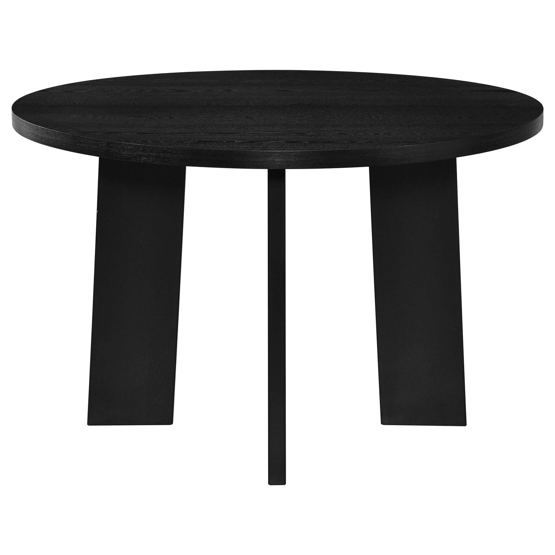  Coaster Furniture Strouse 193940BLK 47-inch Round Wood Dining Room Table - Black IMAGE 5