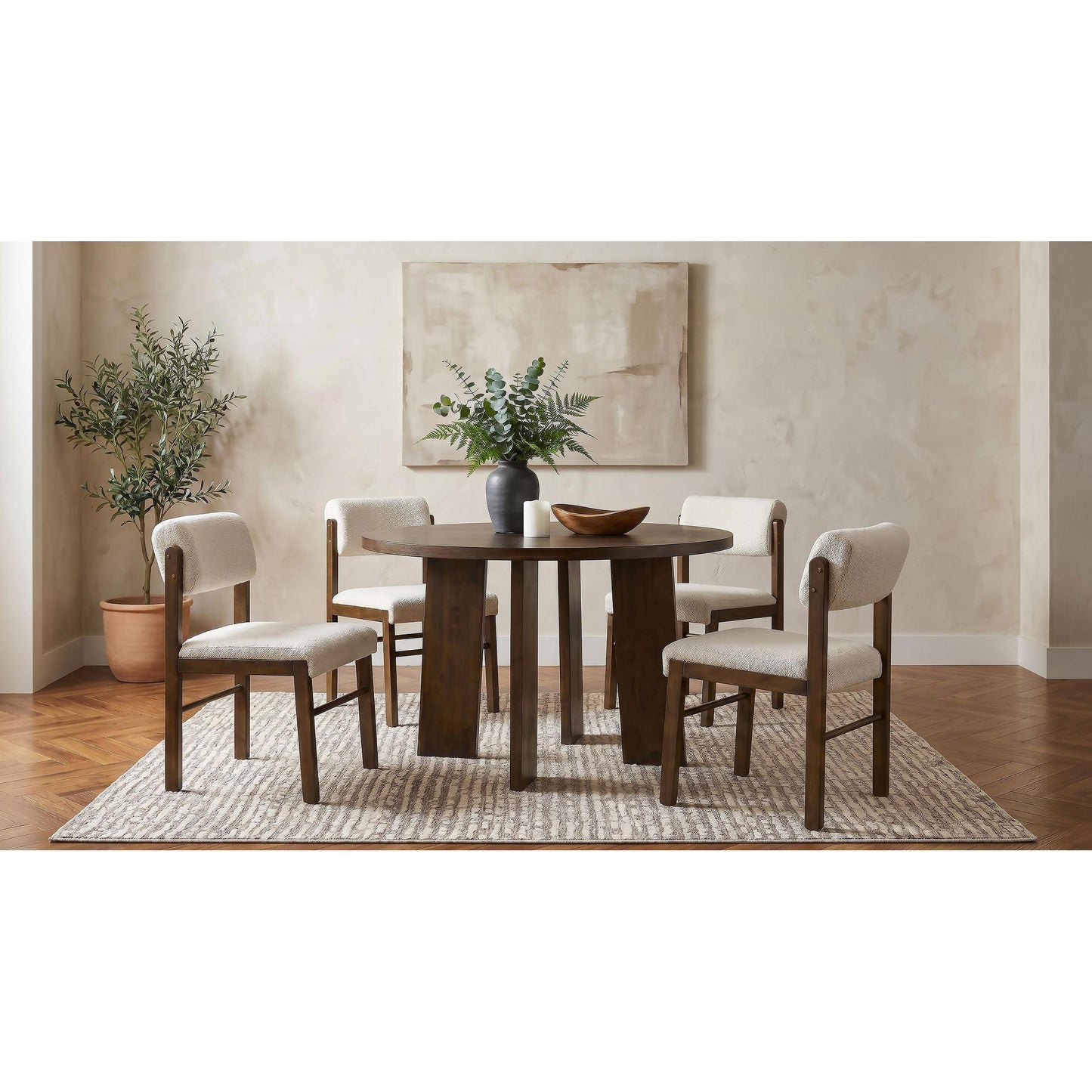 Coaster Furniture Strouse 193940WAL 47-inch Round Wood Dining Room Table - Walnut IMAGE 11
