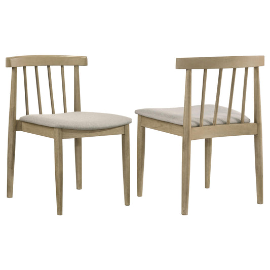  Coaster Furniture Cullen 193942NAT Set of 2 Dining Side Chair Upholstered Seat - Natural Oak IMAGE 1