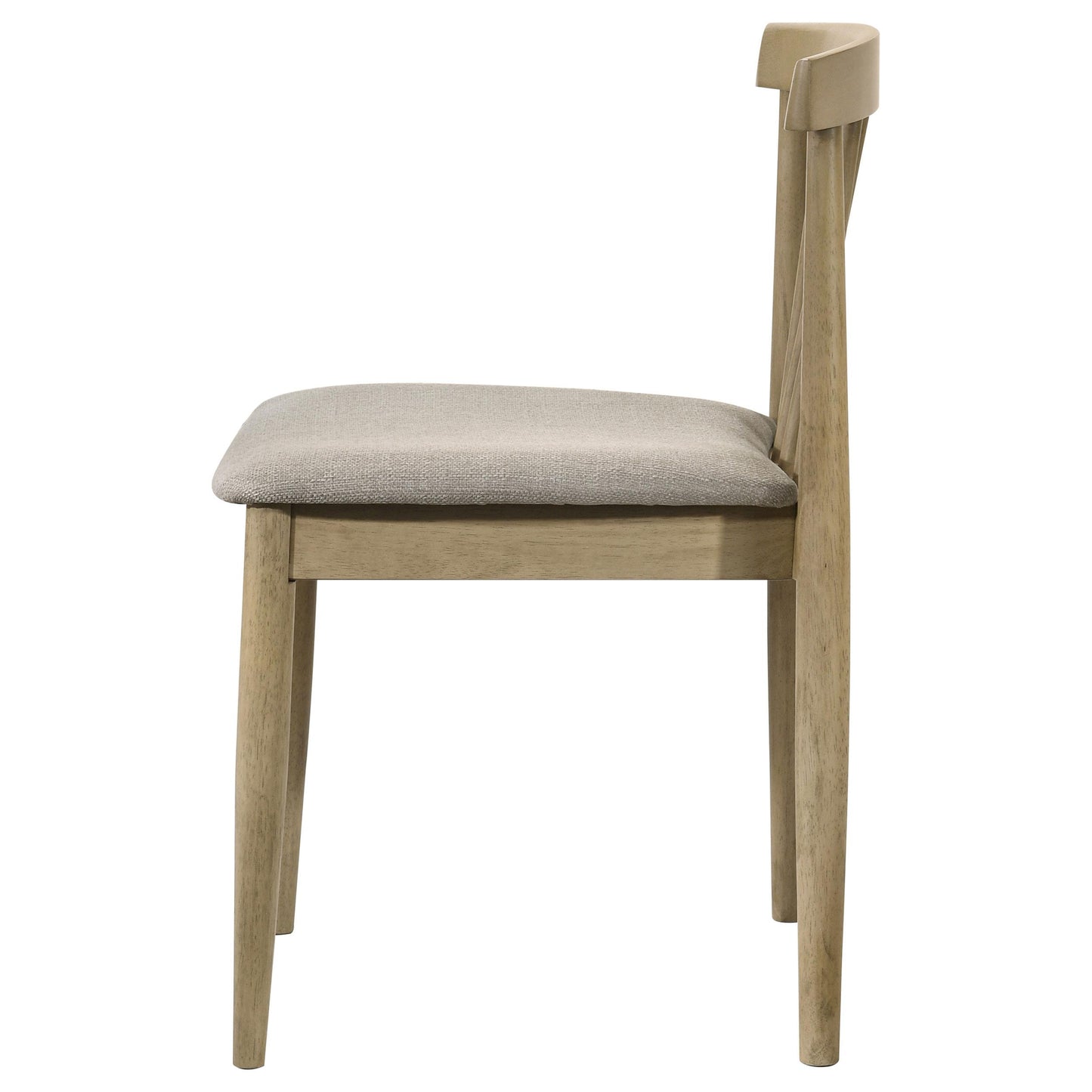  Coaster Furniture Cullen 193942NAT Set of 2 Dining Side Chair Upholstered Seat - Natural Oak IMAGE 4