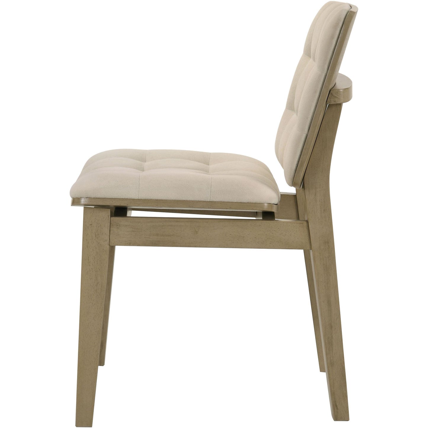 Coaster Furniture Redbridge 193952NAT Set of 2 Velvet Upholstered Side Chair - Cream/Natural Oak IMAGE 6