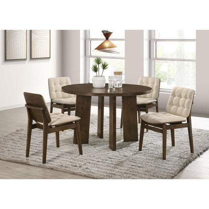  Coaster Furniture Redbridge 193952WAL Set of 2 Velvet Upholstered Side Chair - Cream/Walnut IMAGE 13