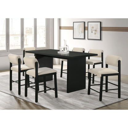  Coaster Furniture Decker 193958BLK 70-inch Rectangular Wood Counter Height Dining Table - Black IMAGE 7