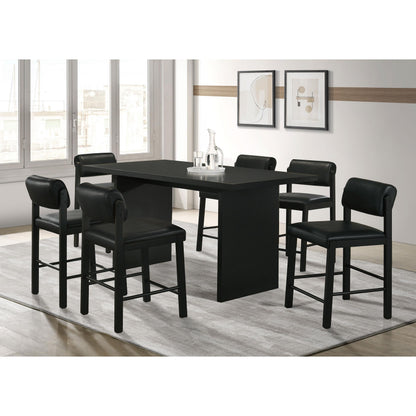  Coaster Furniture Decker 193958BLK 70-inch Rectangular Wood Counter Height Dining Table - Black IMAGE 9