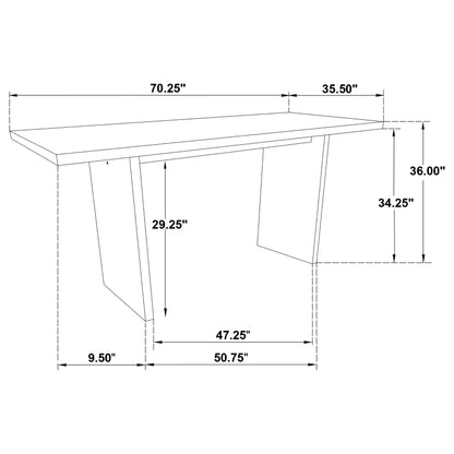  Coaster Furniture Decker 193958NAT 70-inch Rectangular Wood Counter Height Dining Table - Natural Oak IMAGE 9