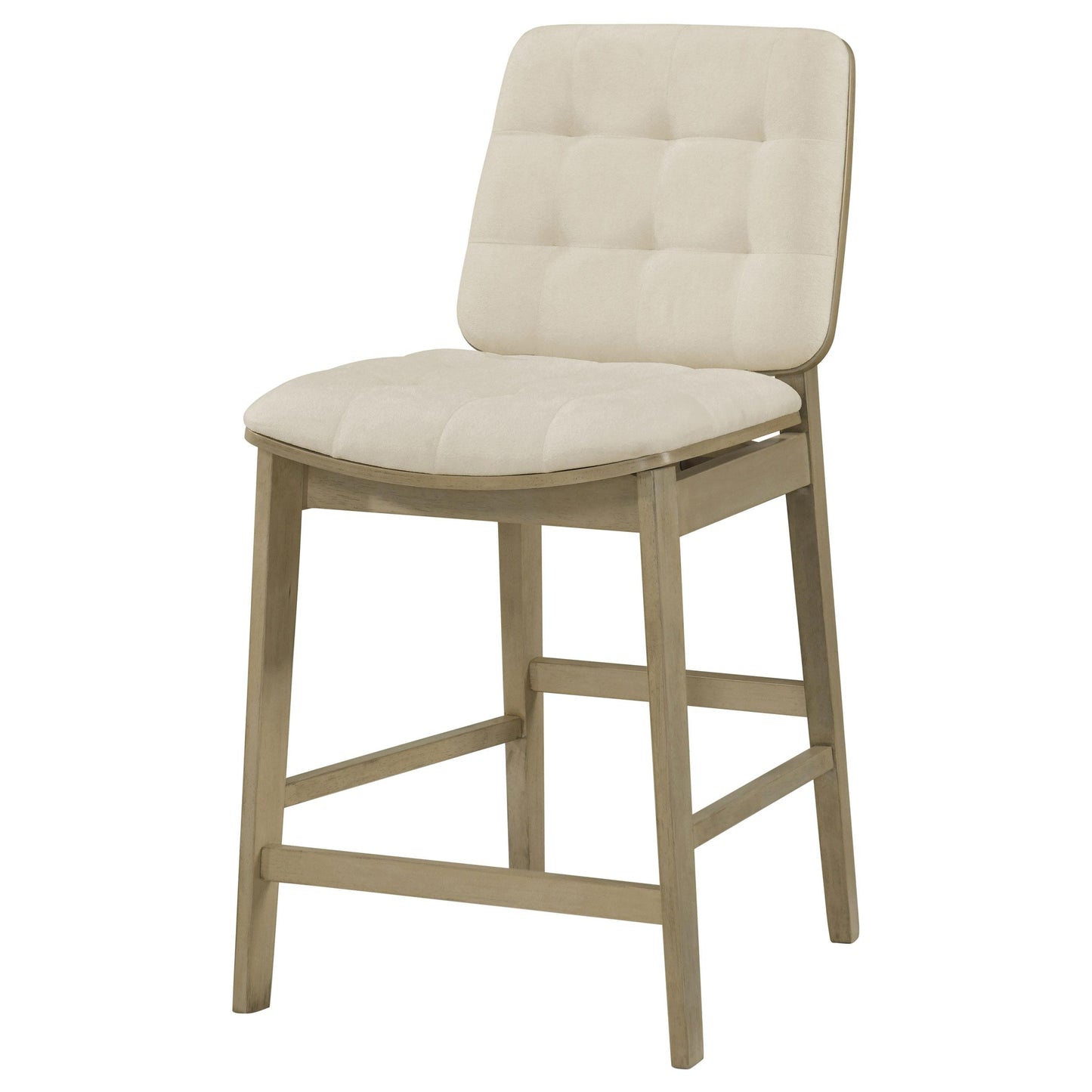  Coaster Furniture Redbridge 193959NAT Set of 2 Velvet Upholstered Counter Chair - Cream/Natural Oak IMAGE 7