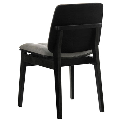  Coaster Furniture Redbridge 193962BLK Set of 2 Velvet Upholstered Side Chair - Grey/Black IMAGE 3