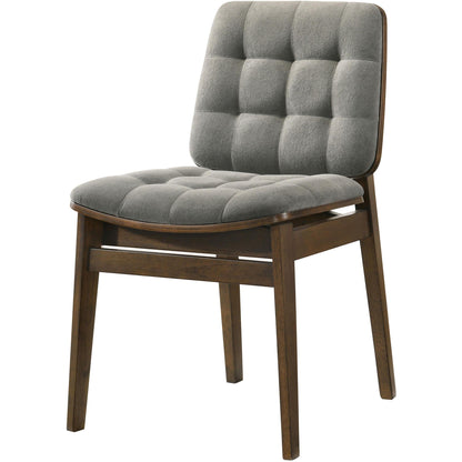  Coaster Furniture Redbridge 193962WAL Set of 2 Velvet Upholstered Side Chair - Grey/Walnut IMAGE 5