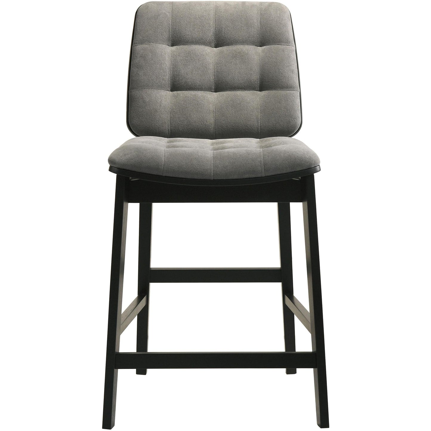  Coaster Furniture Redbridge 193969BLK Set of 2 Velvet Upholstered Counter Chair - Grey/Black IMAGE 4