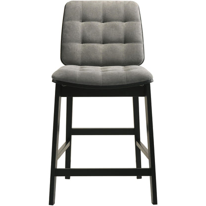  Coaster Furniture Redbridge 193969BLK Set of 2 Velvet Upholstered Counter Chair - Grey/Black IMAGE 4