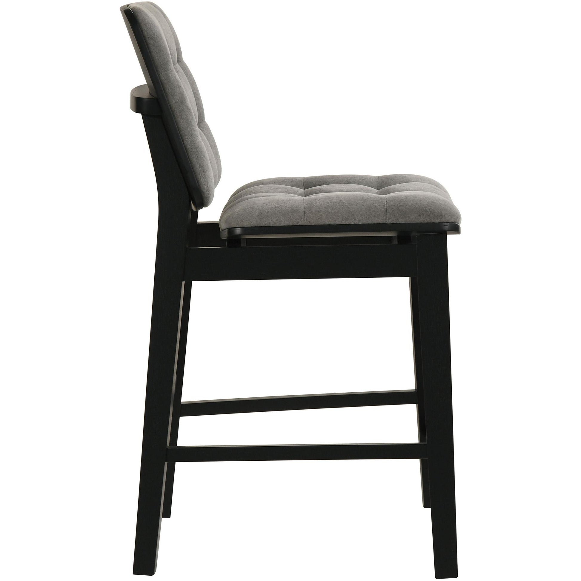  Coaster Furniture Redbridge 193969BLK Set of 2 Velvet Upholstered Counter Chair - Grey/Black IMAGE 9