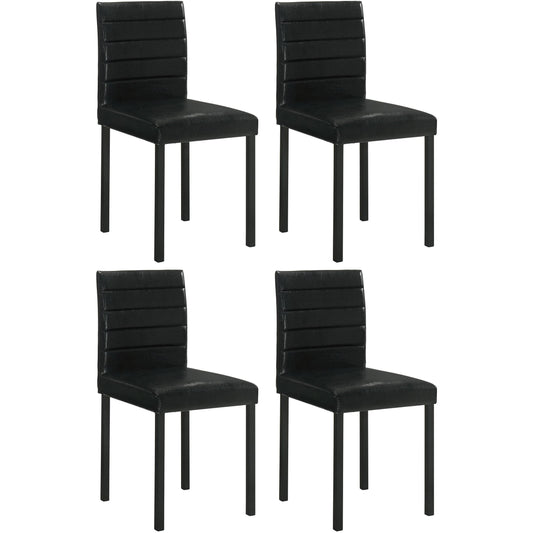  Coaster Furniture Garza 193982 Set of 4 Upholstered Dining Side Chair - Black IMAGE 1