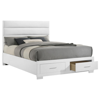  Coaster Furniture Felicity 203510KE Eastern King Storage Bed - White High Gloss IMAGE 9