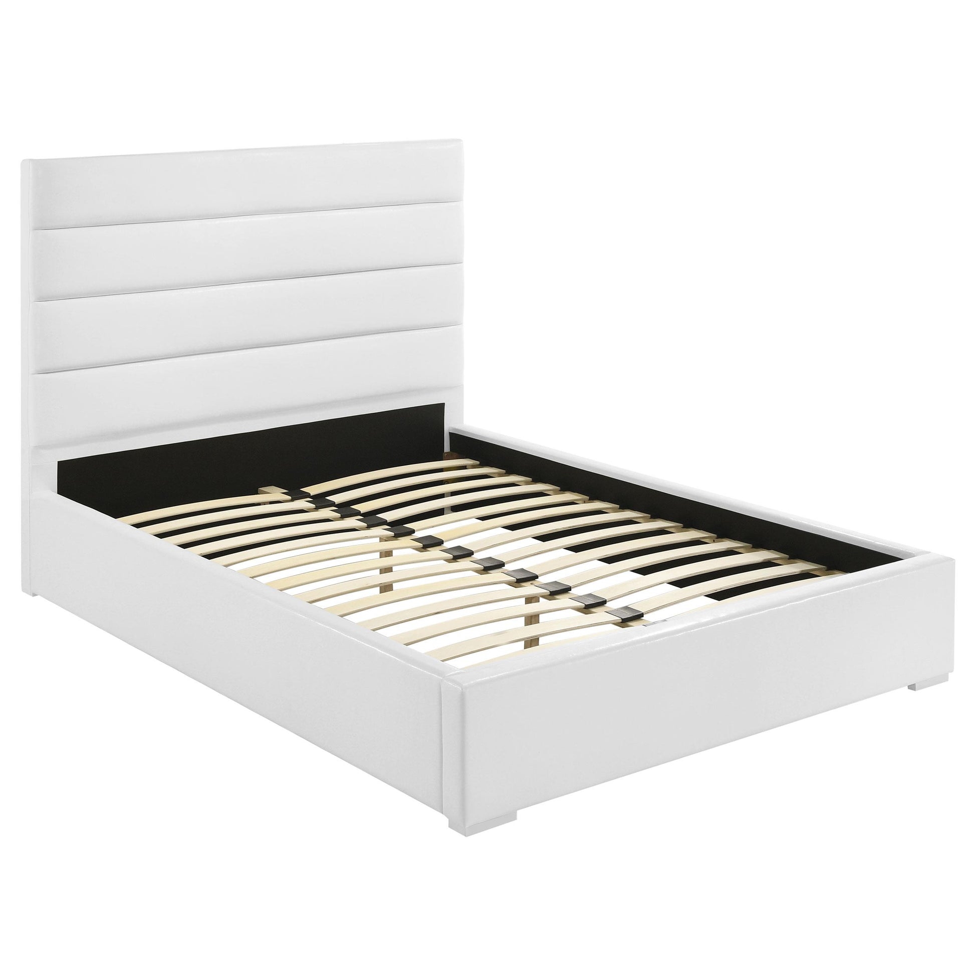  Coaster Furniture Felicity 203511F 53-inch Upholstered Full Platform Bed - White IMAGE 2