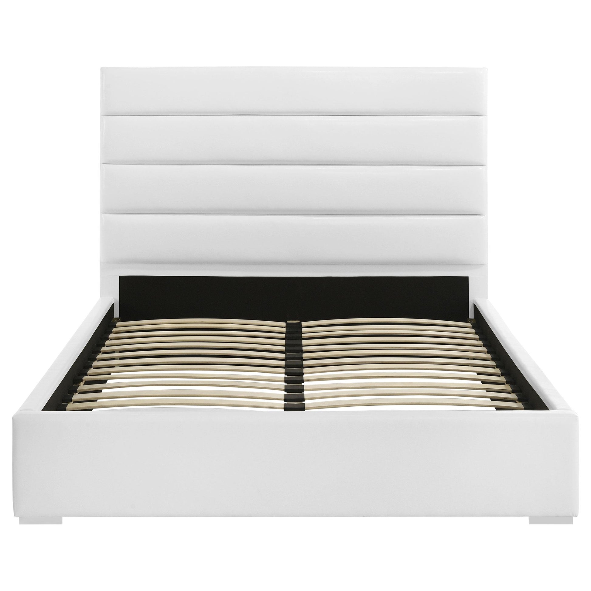  Coaster Furniture Felicity 203511KE 53-inch Upholstered Eastern King Platform Bed - White IMAGE 3