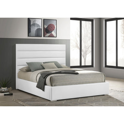  Coaster Furniture Felicity 203511KE 53-inch Upholstered Eastern King Platform Bed - White IMAGE 4