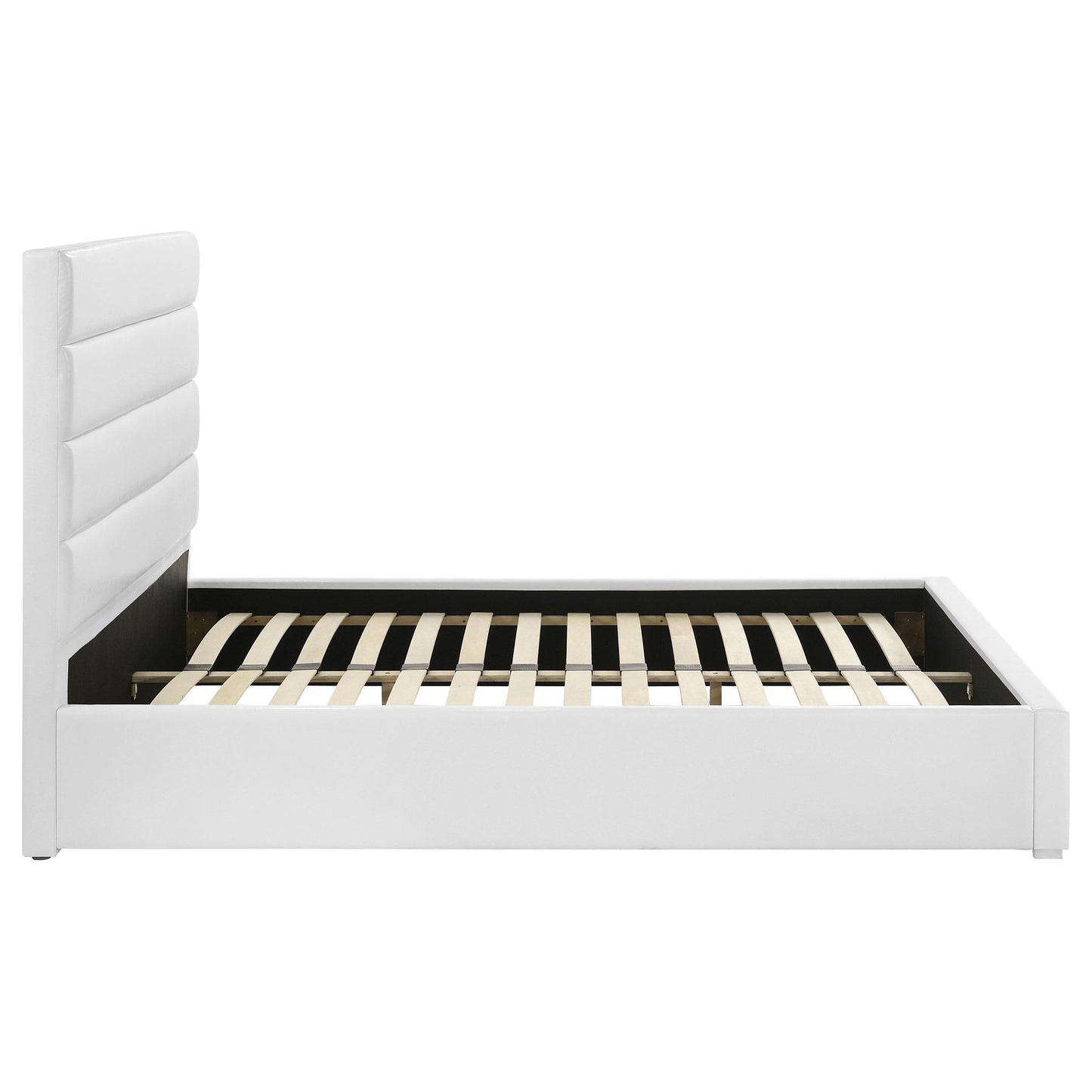  Coaster Furniture Felicity 203511KE 53-inch Upholstered Eastern King Platform Bed - White IMAGE 8