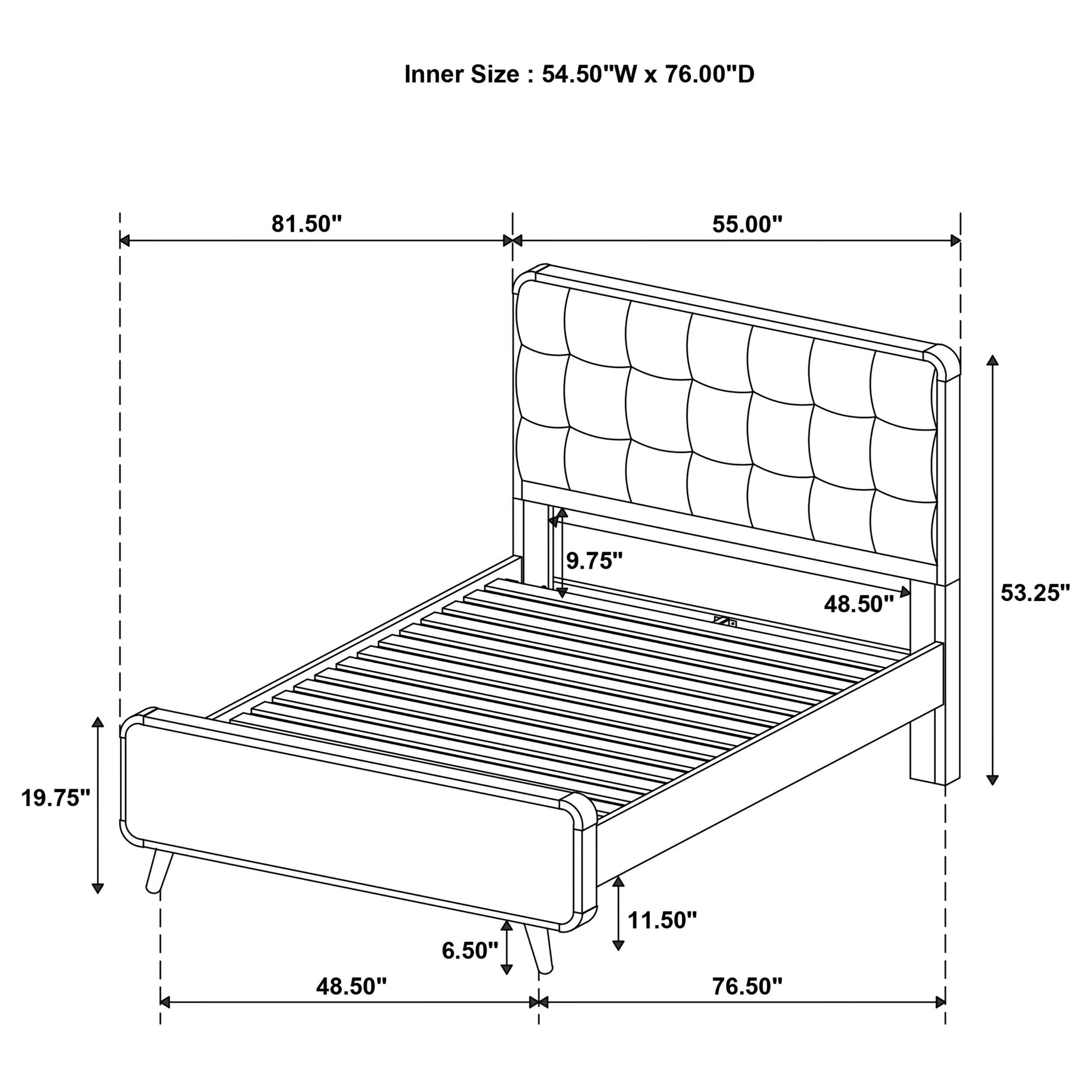  Coaster Furniture Robyn 205131F Wood Full Platform Bed - Dark Walnut IMAGE 7