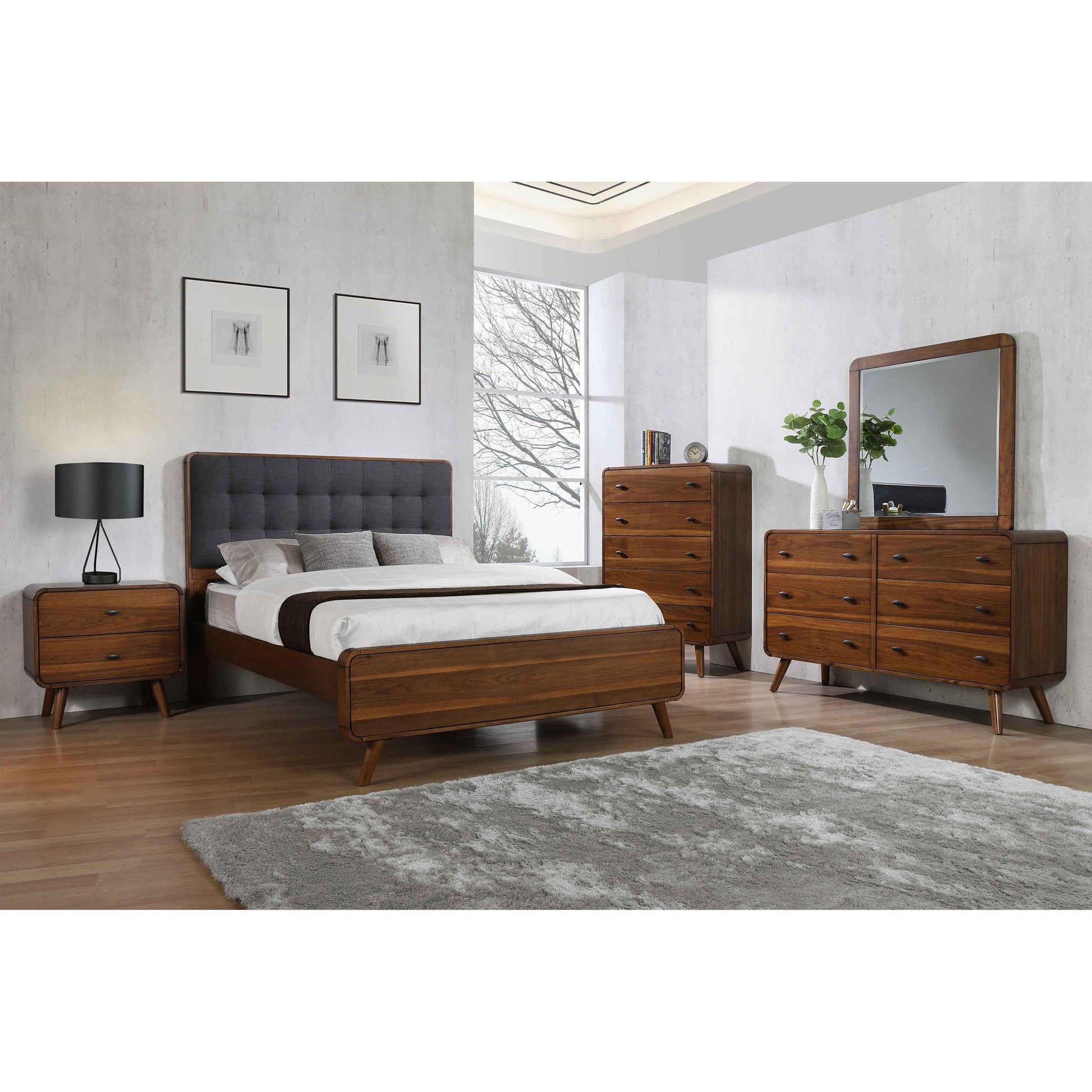 Coaster Furniture Robyn 205131F Wood Full Platform Bed - Dark Walnut IMAGE 9