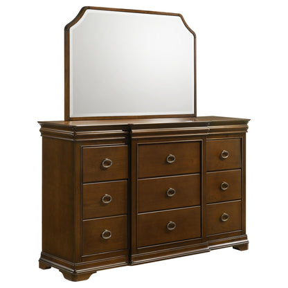  Coaster Furniture Garland 205303M 9-drawer Bedroom Dresser with Mirror - Brown Cherry IMAGE 1