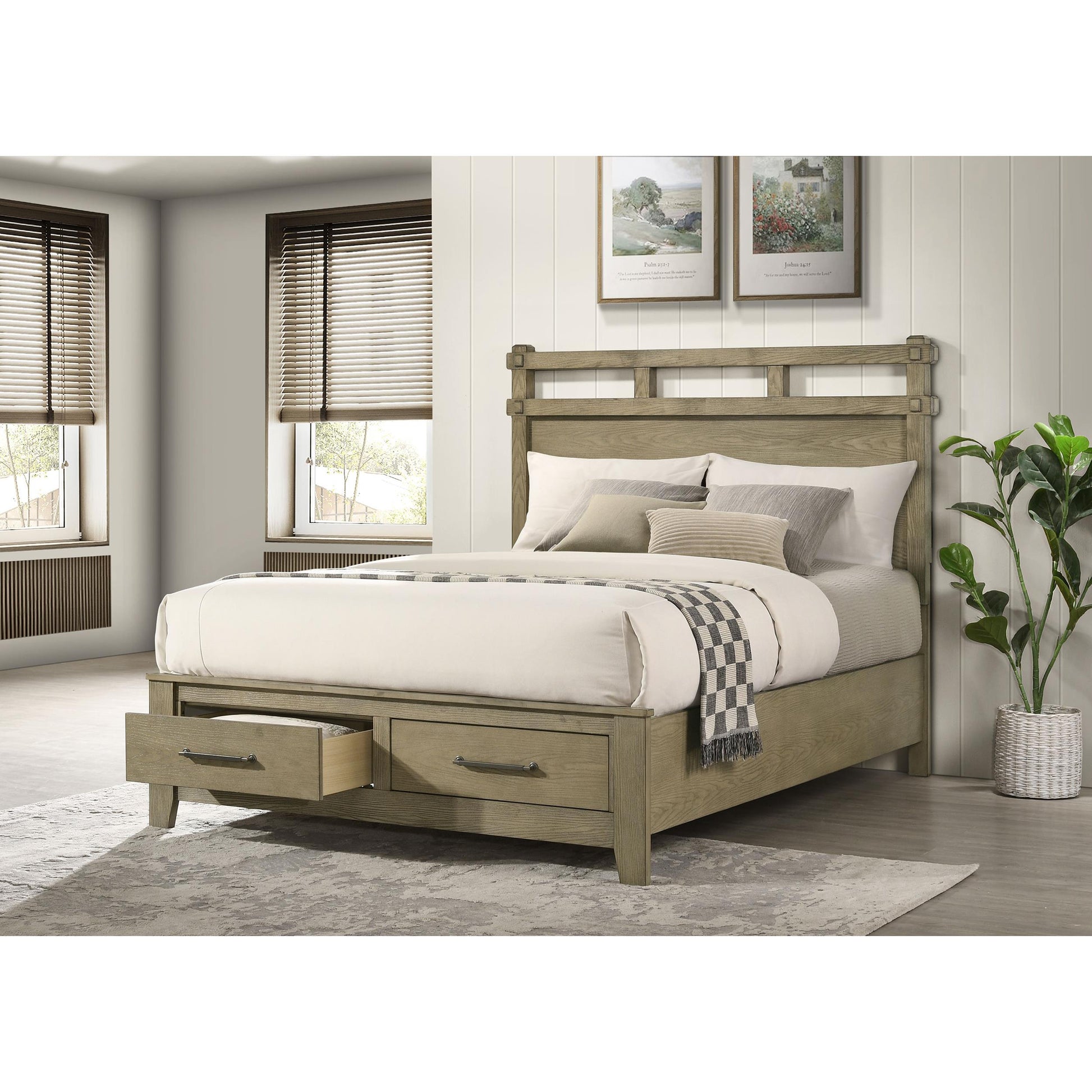  Coaster Furniture Hazlewood 207530KE 59-inch Eastern King Storage Bed - Vineyard Oak IMAGE 4