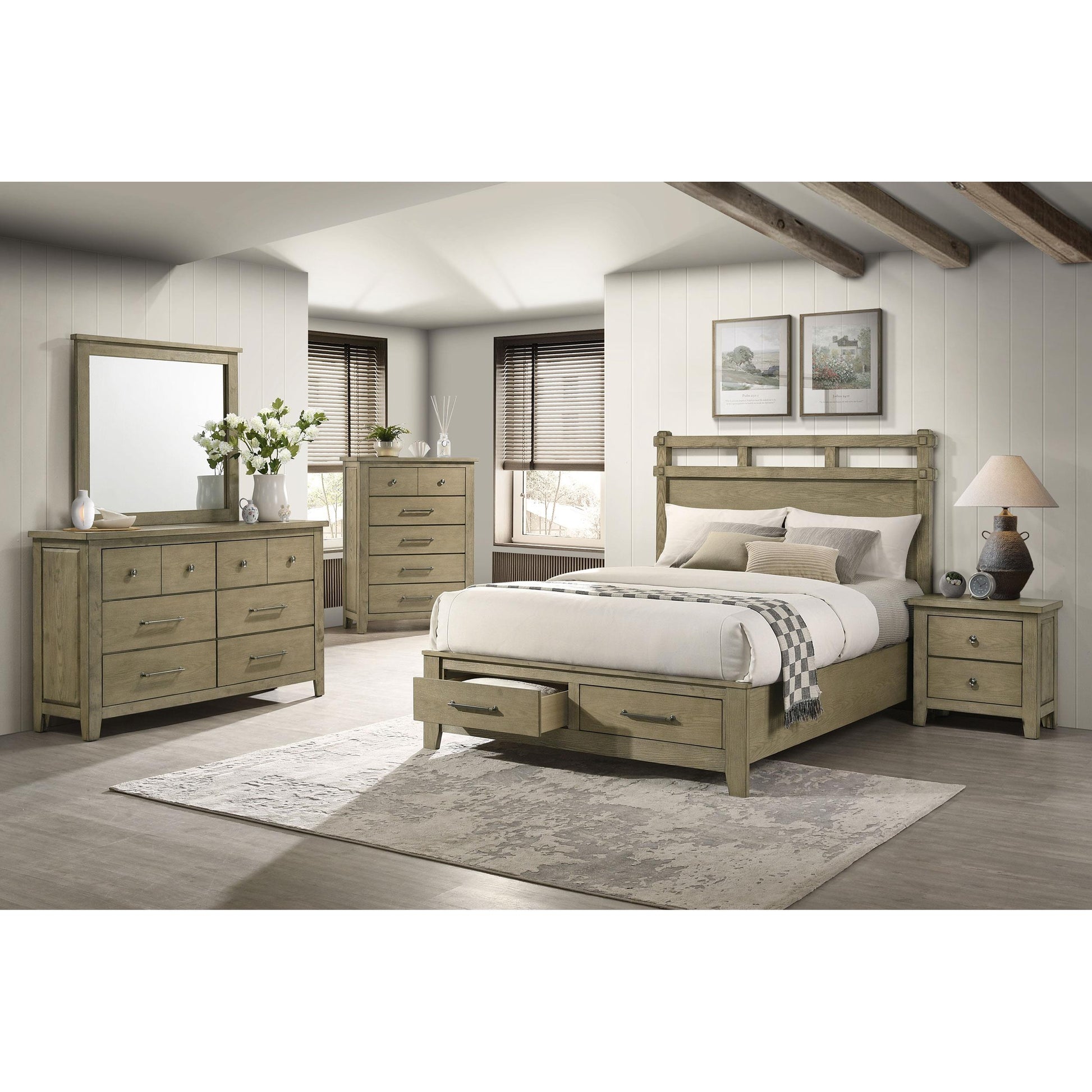  Coaster Furniture Hazlewood 207530Q 59-inch Queen Panel Storage Bed - Vineyard Oak IMAGE 10