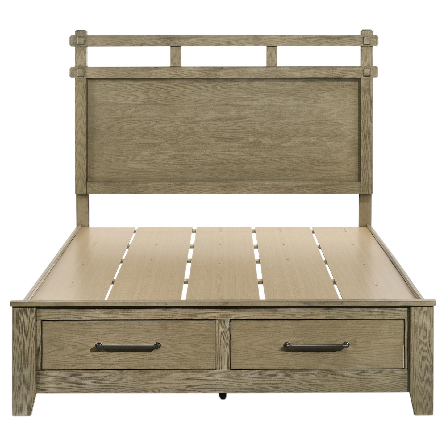  Coaster Furniture Hazlewood 207530Q 59-inch Queen Panel Storage Bed - Vineyard Oak IMAGE 2