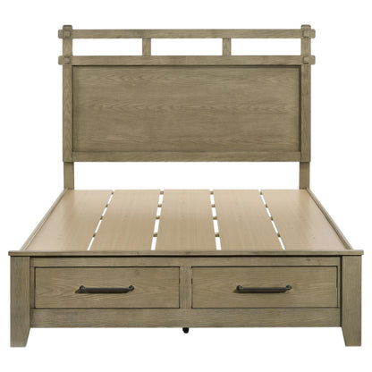  Coaster Furniture Hazlewood 207530Q 59-inch Queen Panel Storage Bed - Vineyard Oak IMAGE 2