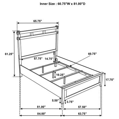  Coaster Furniture Hazlewood 207531Q 61-inch Queen Panel Bed - Vineyard Oak IMAGE 10