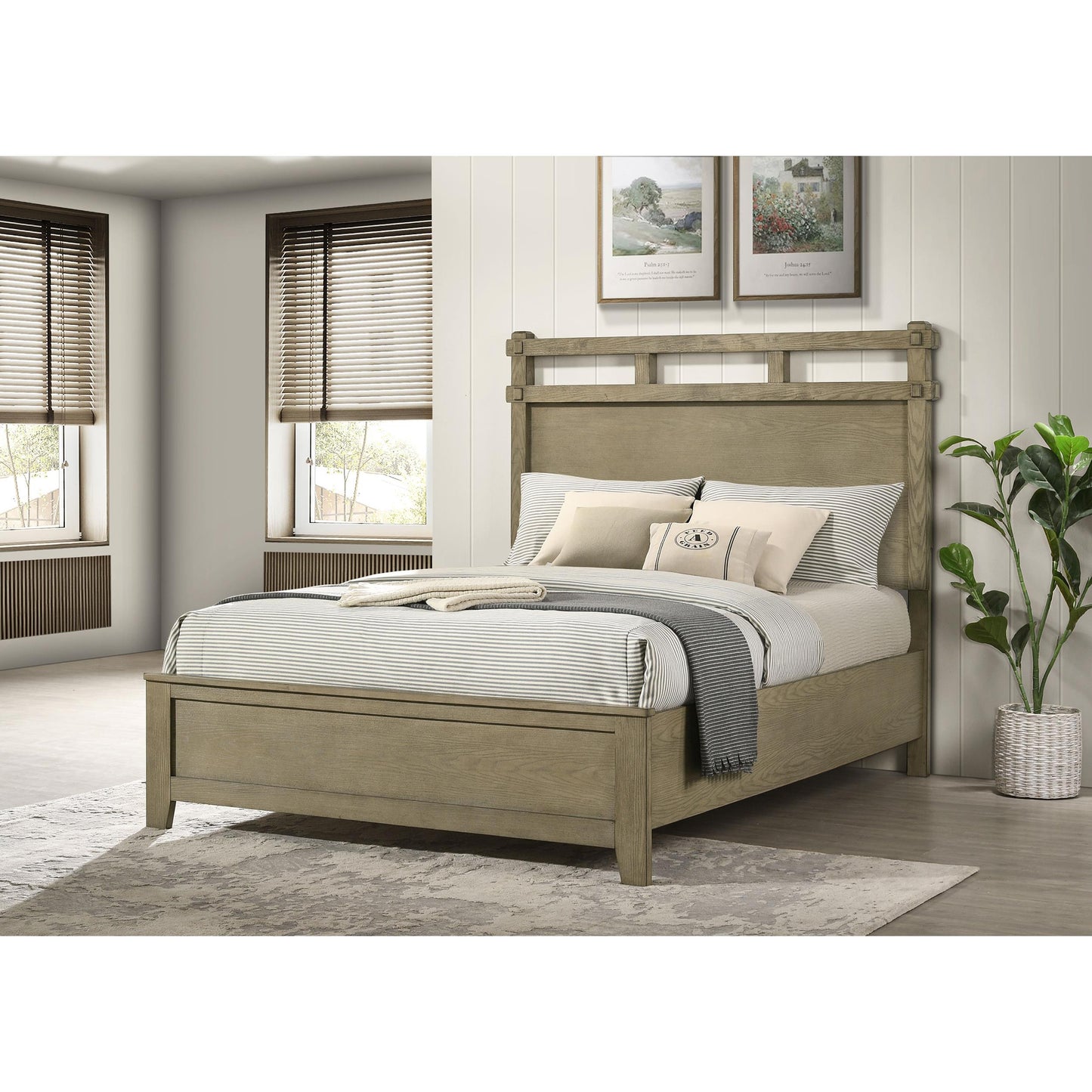  Coaster Furniture Hazlewood 207531Q 61-inch Queen Panel Bed - Vineyard Oak IMAGE 5