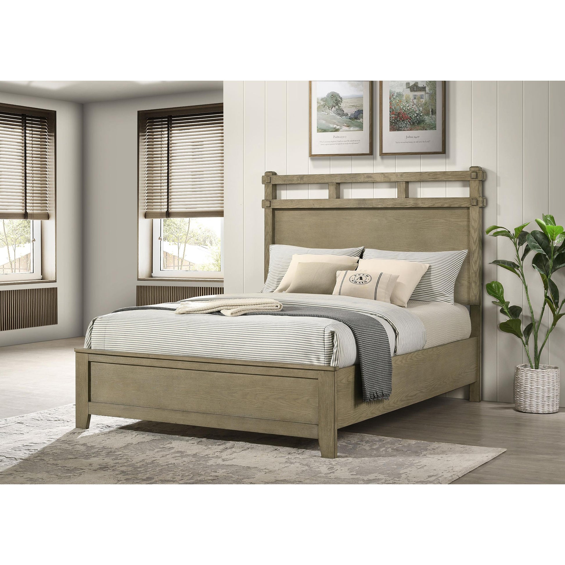 Coaster Furniture Hazlewood 207531Q 61-inch Queen Panel Bed - Vineyard Oak IMAGE 5