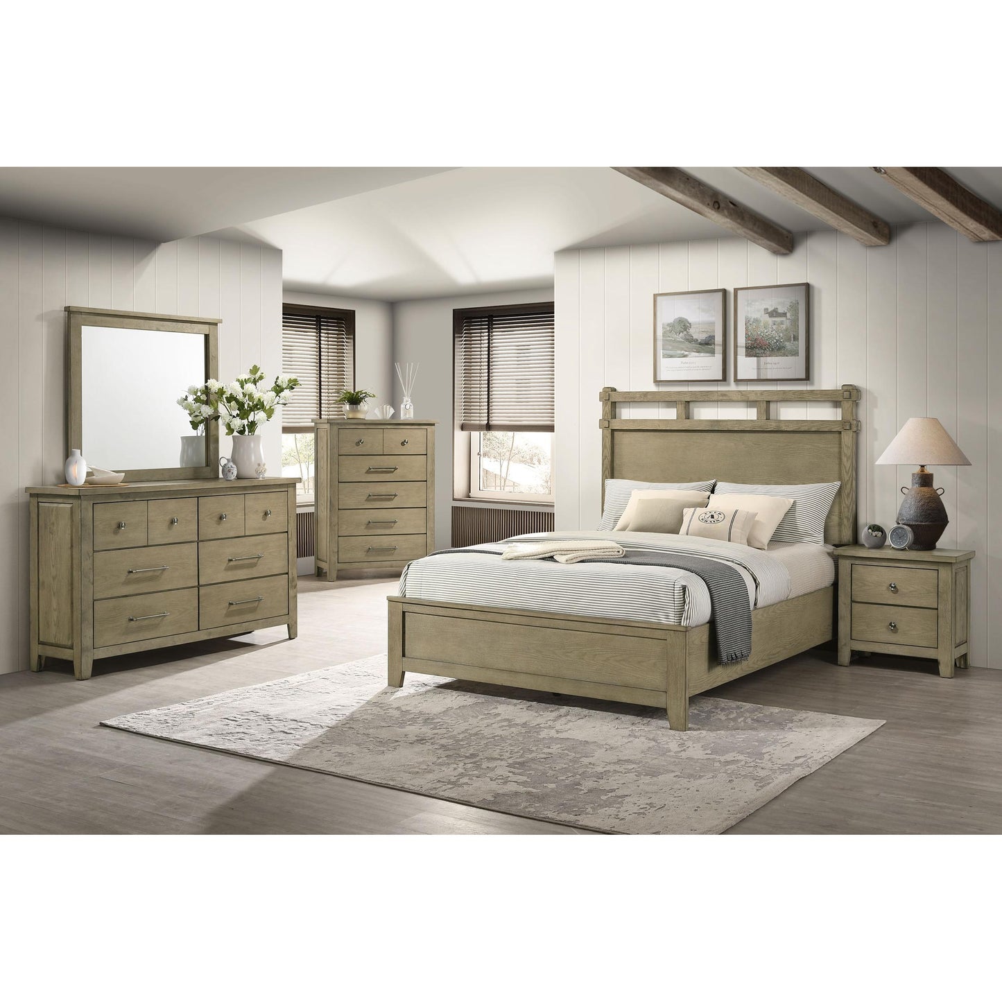  Coaster Furniture Hazlewood 207532 2-drawer Nightstand Bedside Table - Vineyard Oak IMAGE 14