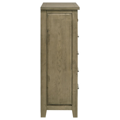  Coaster Furniture Hazlewood 207535 5-drawer Bedroom Chest - Vineyard Oak IMAGE 3