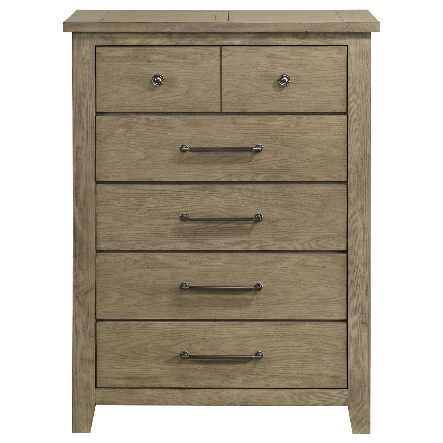  Coaster Furniture Hazlewood 207535 5-drawer Bedroom Chest - Vineyard Oak IMAGE 7