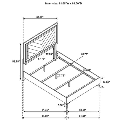  Coaster Furniture Cassia 215791Q Queen LED Panel Bed - White High Gloss IMAGE 10
