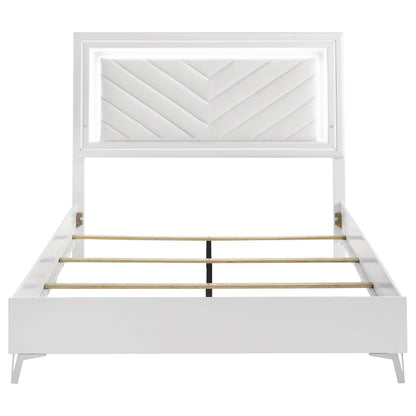  Coaster Furniture Cassia 215791Q Queen LED Panel Bed - White High Gloss IMAGE 11