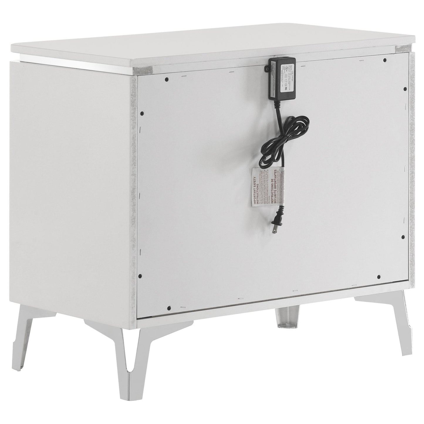  Coaster Furniture Cassia 215792 2-drawer Nightstand Bedside Table - White High Gloss IMAGE 12