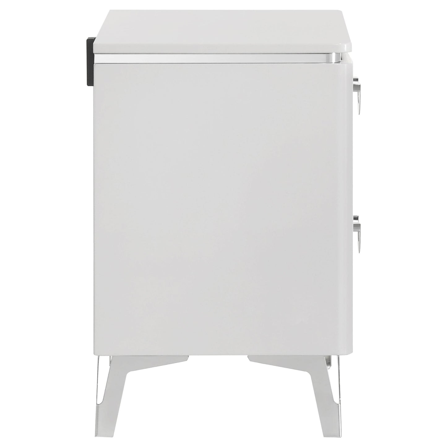  Coaster Furniture Cassia 215792 2-drawer Nightstand Bedside Table - White High Gloss IMAGE 5