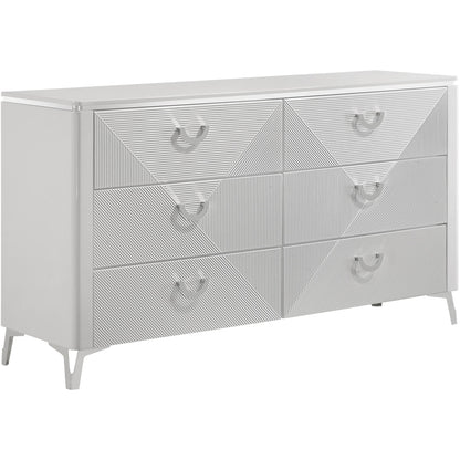  Coaster Furniture Cassia 215793 6-drawer Bedroom Dresser Cabinet - White High Gloss IMAGE 1