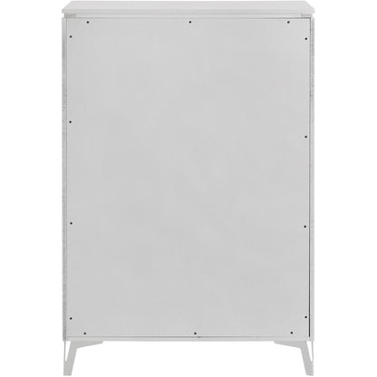  Coaster Furniture Cassia 215795 5-drawer Bedroom Chest - White High Gloss IMAGE 5