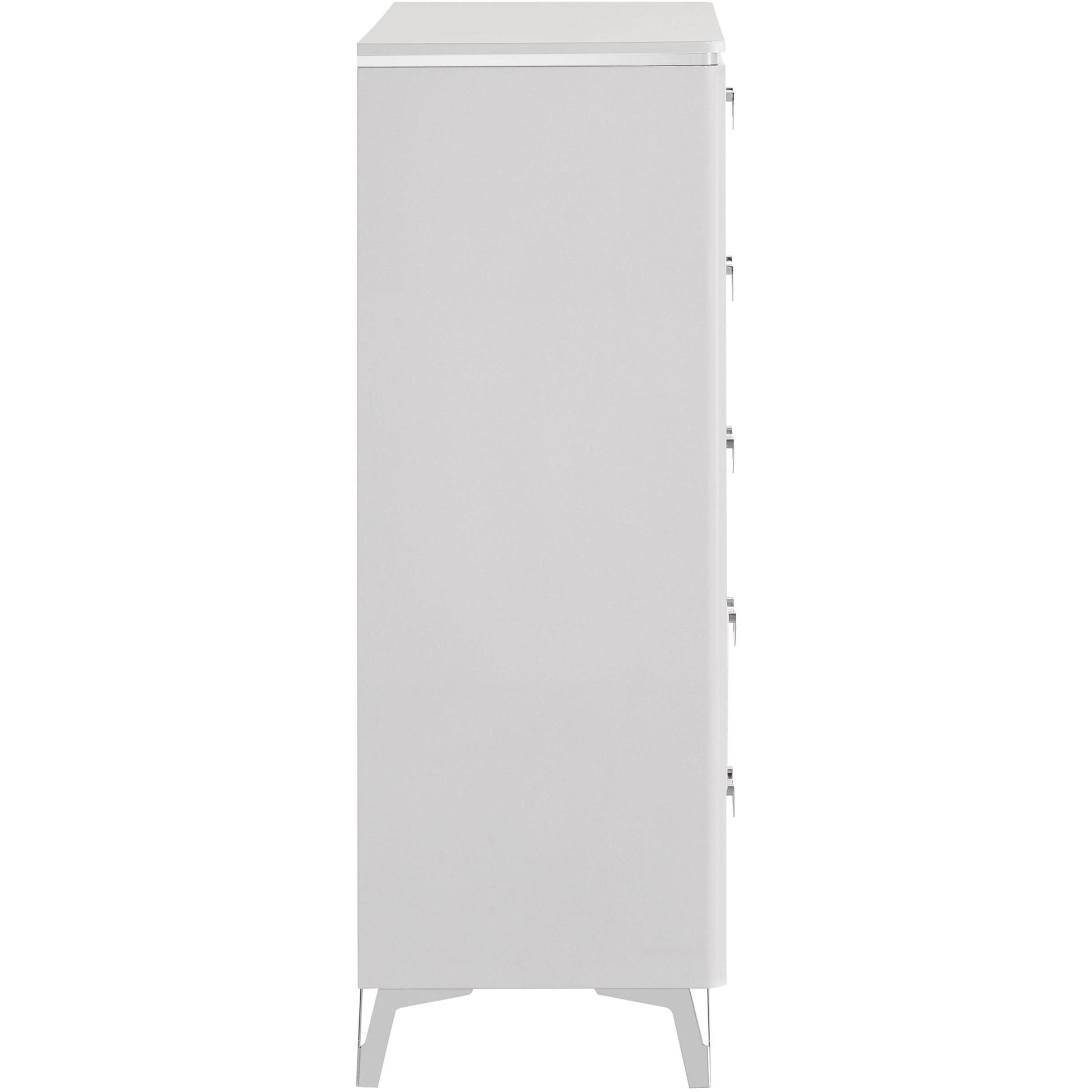  Coaster Furniture Cassia 215795 5-drawer Bedroom Chest - White High Gloss IMAGE 6