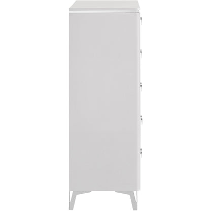  Coaster Furniture Cassia 215795 5-drawer Bedroom Chest - White High Gloss IMAGE 6