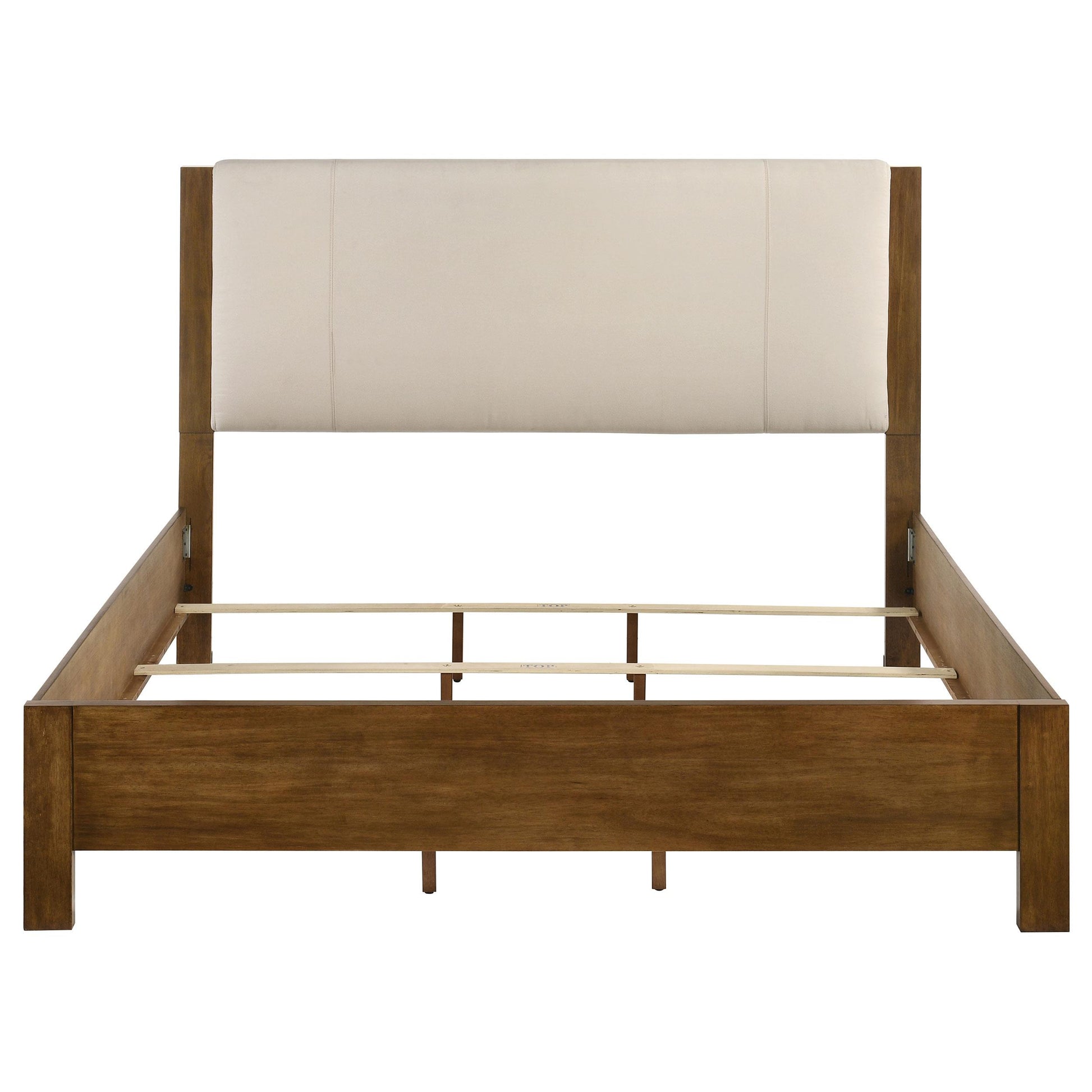  Coaster Furniture Adderley 215851KE Eastern King Wood Panel Bed   - Cream/Warm Brown IMAGE 9