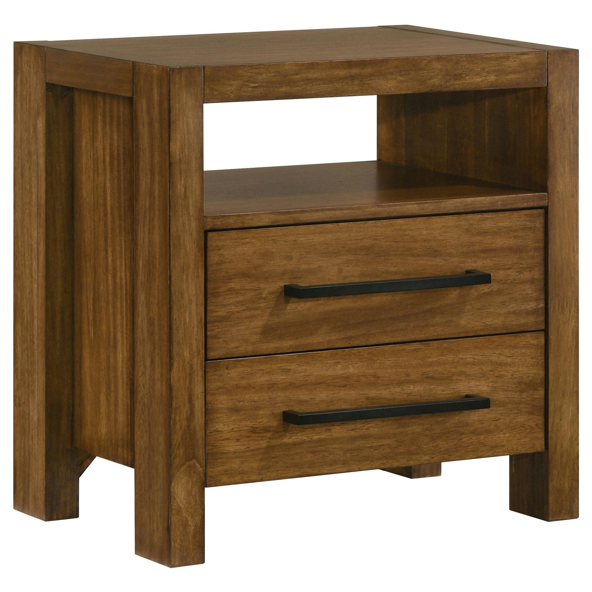  Coaster Furniture Adderley 215852 2-drawer Nightstand Bedside Table - Warm Brown IMAGE 1