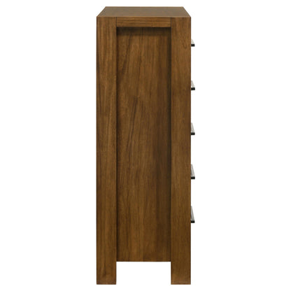  Coaster Furniture Adderley 215855 5-drawer Bedroom Chest - Warm Brown IMAGE 8