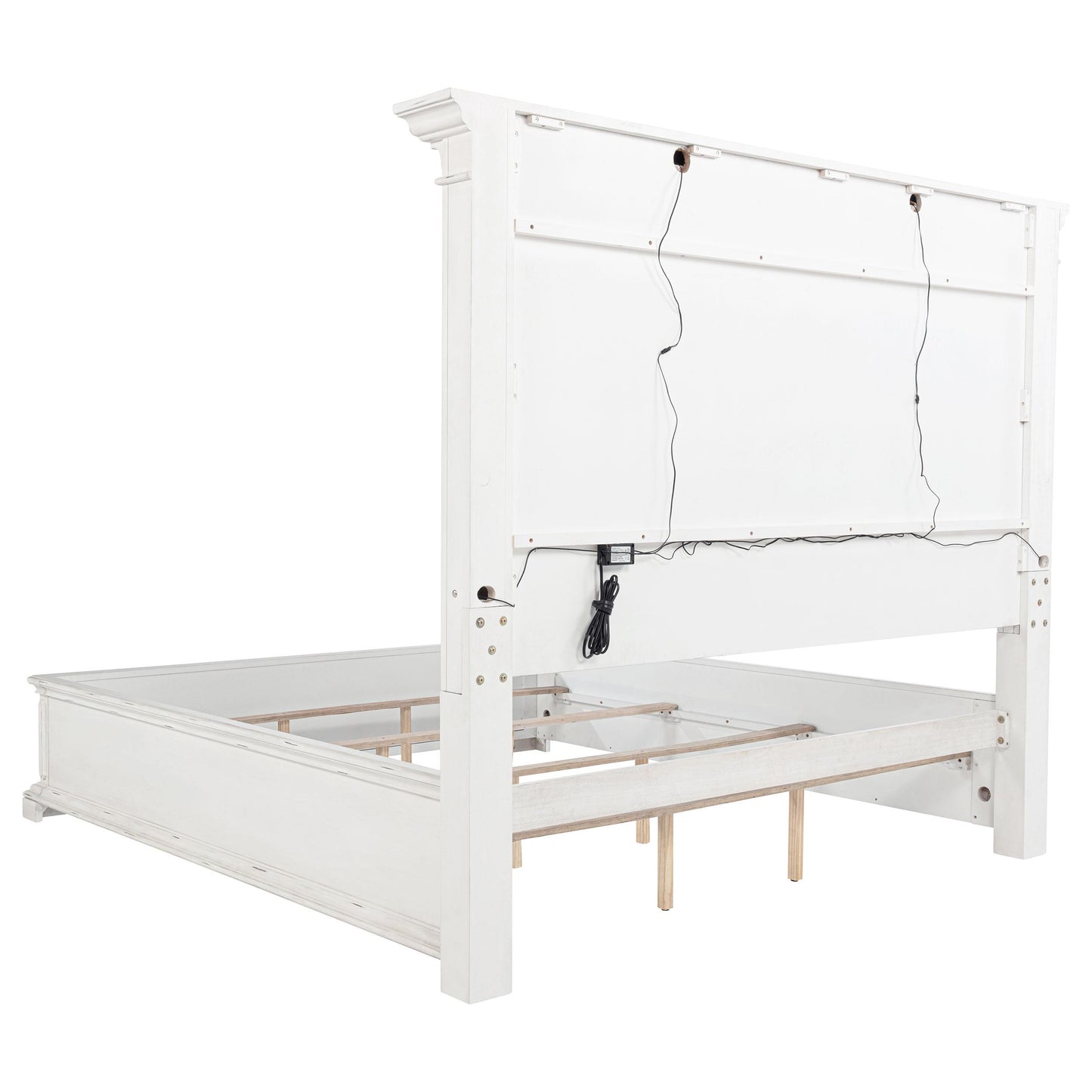  Coaster Furniture McKinney 215871KE Eastern King LED Light Panel Bed - Vintage White IMAGE 3