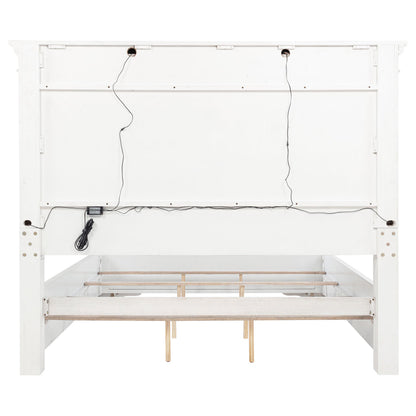  Coaster Furniture McKinney 215871Q Queen LED Light Panel Bed - Vintage White IMAGE 5