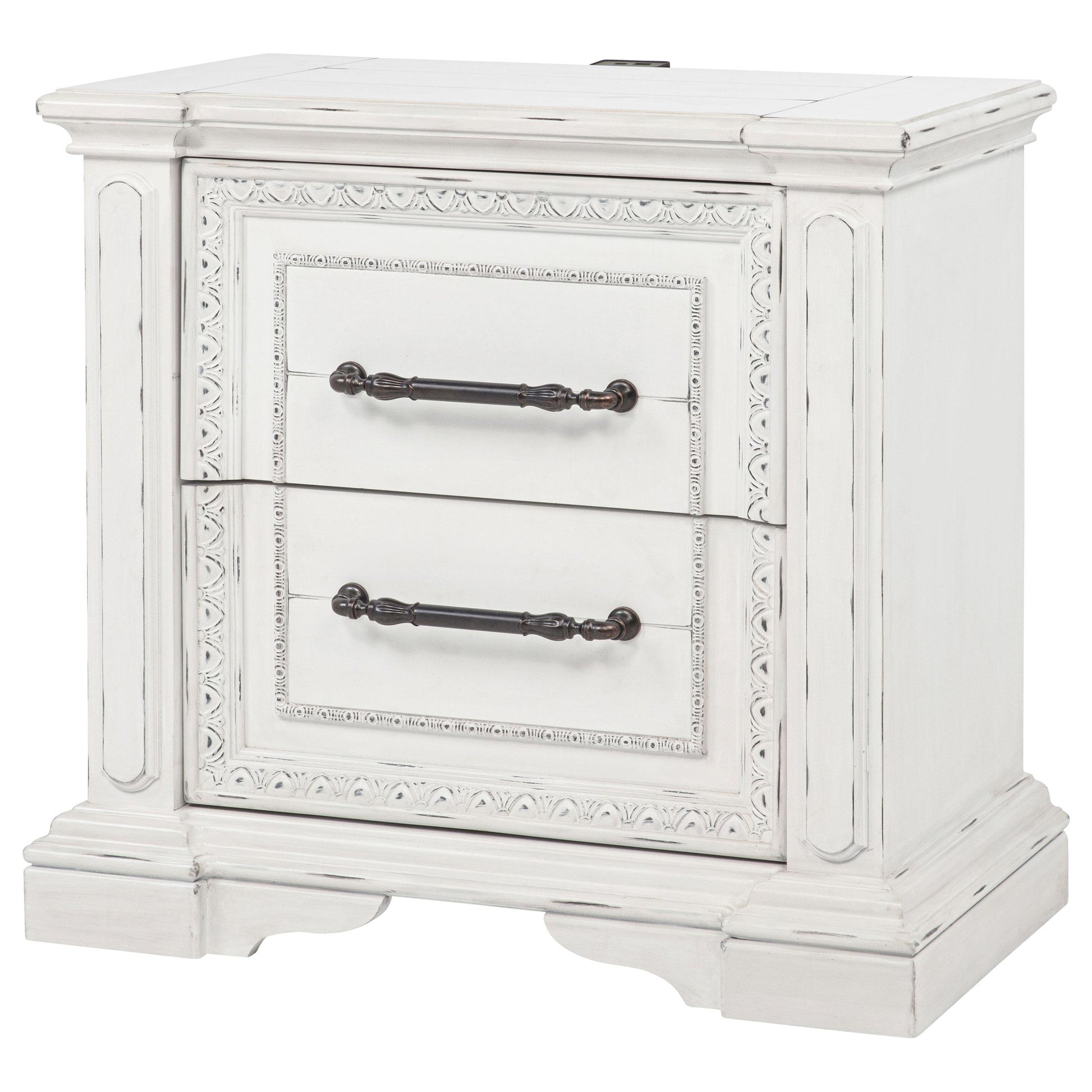  Coaster Furniture McKinney 215872 2-drawer Nightstand with Dual USB - Vintage White IMAGE 12
